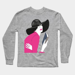 Woman reader with hat Long Sleeve T-Shirt